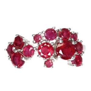 925 Sterling Silver Ring Round Ruby 5mm Natural Gemstone Jewelry 10.5 - Picture 1 of 9