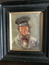 antikes Gemälde rückseitig signiert