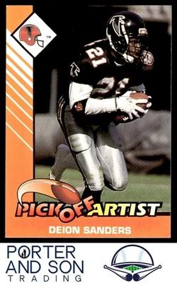 Deion Sanders 1993 Kenner Starting Lineup Cards #504480 Falcons Football Card - Image 1 of 2