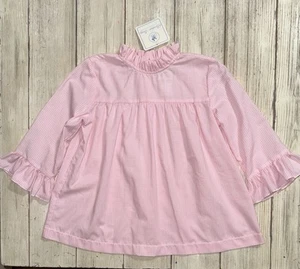 NWT Girls Size 7 Brother & Sissy Boutique Pink Gingham Top - Picture 1 of 2
