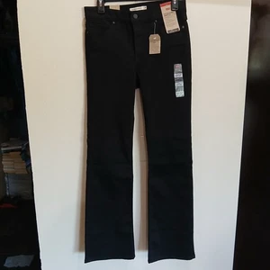 NEW Levis Jeans Womens 8M 29x32 Totally Shaping Black Bootcut Denim Mid Rise - Picture 1 of 21