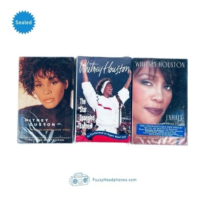 3 Whitney Houston Single Cassette Tapes: I Will Always Love You Exhale SEALED - Image 1 of 4