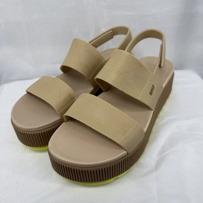 Reef Water Vista Higher Platform Sandal Women’s Sz 10 In Sand And Lime NWOT/Box - Image 1 of 4
