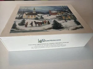 Lang Deluxe Notecards Linda Nelson Stocks Village Greetings 15 Cards/Envelopes - Picture 1 of 9