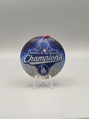 2025 WORLD SERIES CHAMPIONS LOS ANGELES DODGERS METAL CHRISTMAS TREE ORNAMENT - Image 1 of 2