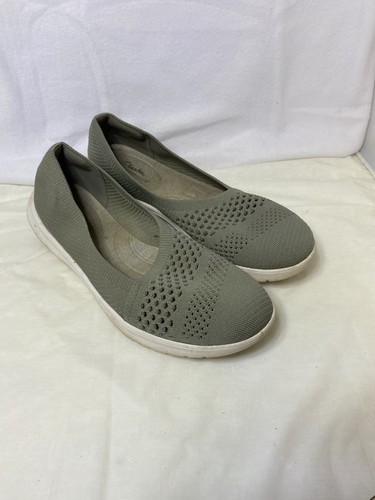 Clarks Cloudsteppers slip on in maglia lavabile Adella Olive donna 10