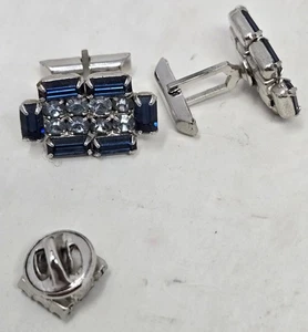 Clásico Moda Hombres Gemelos 1 Par de Camisa Traje Gemelos Corbata Pin Estrás - Imagen 1 de 8