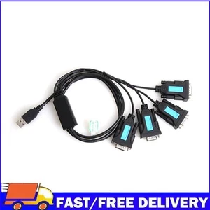 4 Port USB to RS232 DB9 Serial Adapter Male A Converter Cable with PL2303 Chip - Afbeelding 1 van 12