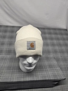 Carhartt  Unisex Whip Watchman  Beanie Knit Hat One Size IVORY Color Street Wear - Picture 1 of 3