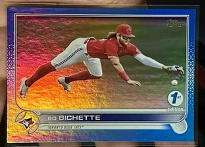 ‼️5/5‼️TEAM COLOR MATCH 2022 Topps 1st Edition Bo Bichette #126 Blue Jays - Picture 1 of 3