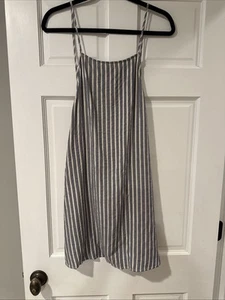 Onia Women’s Sasha Mini Dress /Coverup- Medium Denim Lirex Strip Print - Picture 1 of 4