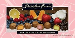 Philadelphia Candies Milk Chocolate Assorted Creams (Soft Centers), 1 Pound Gift
