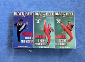 WINNING KICKING TECHNIQUES Vol. 1-3 VHS Tape Lot Chris Casamassa Black Belt RARE - Picture 1 of 3