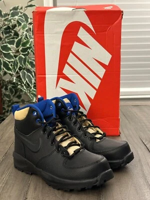 Nike большой детский США 5Y Маноа LTR черный/черный кунжут игры Royal # BQ5372 003 *читать - Изображение 1 из 4