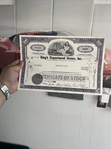 King's Department Stores Vintage Stock Certificate 1966 Shields And Co - Picture 1 of 10