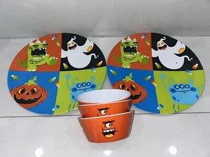 New Monster Madness Birthday Halloween Decorations 14 Inch Plastic Plates & Bowl - Picture 1 of 2