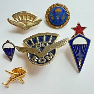 Lot 6 Paratrooper Parachutist Parachutes Pins Badges JNA Army Yugoslavia Hungary - Picture 1 of 20