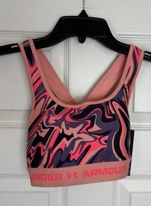 Under Armour Womens Mid-Impact Athletic Sports Bra SzXS 1361042-603 Multi-color - Picture 1 of 6