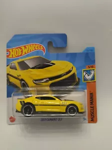 CHEVROLET CAMARO 2017 ZL1 YELLOW 5/10 MUSCLEMANIA 1:64 HOT WHEELS - Imagen 1 de 2