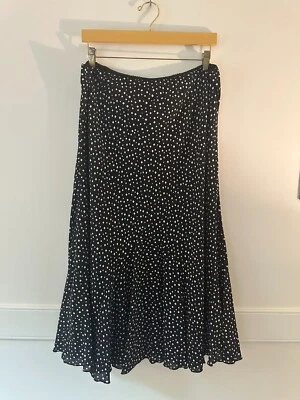 Falda acampanada Pendleton Plus, lunares blancos y negros, talla 1X Foto 1 de 4