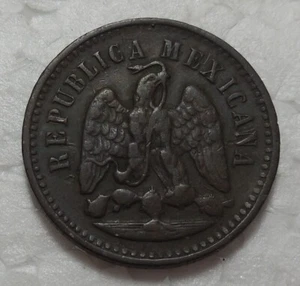 1897 Mo MEXICO 1 CENTAVO COPPER COIN HIGH GRADE - Picture 1 of 2