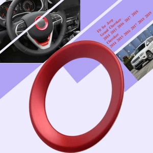 Ajuste para Jeep Cherokee 2014-2019 rojo volante cubierta central embellecedor - Imagen 1 de 5