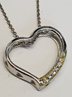 Schmuck Halskette Herz-Anhänger Silber 925 rhodiniert Zirkonia Ä6114