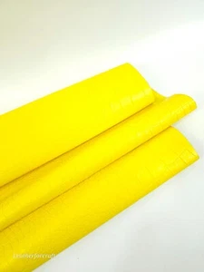 Passion Fruit Crocodile Alligator Leather Embossed Amazing Relief Leatherforcraf - Picture 1 of 3