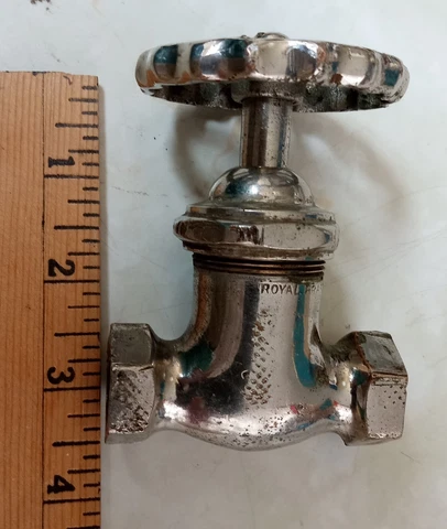 Antique Royal Brass Co. Cleveland OH Water Shut off Valve Cover