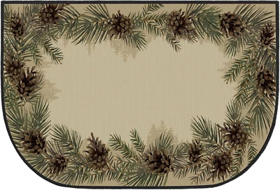 Огнестойкий ковер для очага — дровяная печь для помещений и улицы 24x36 дюймов сосновые шишки - Изображение 1 из 4