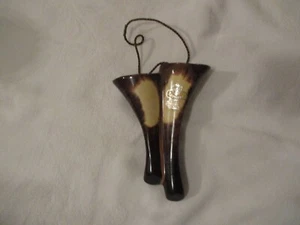 Vintage BAY KERAMIK German Art Pottery Powder Horn Wall Pocket - Picture 1 of 8