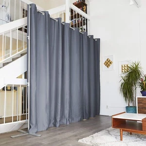 End2End Room Divider Kit - Small A, 8ft Tall x 5ft - 6ft 8in Wide, Slate Gray (R - Picture 1 of 15