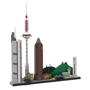 MOC: Frankfurt Am Main Skyline Architecture Extended Version 732 Pieces DIY - Picture 1 of 1
