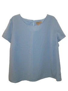 Women's Plus Size 2X Blue Polyester Notations Blouse Top New with Tags - Picture 1 of 6