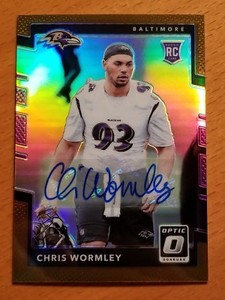 2017 Donruss Optic Rookie Auto Bronze #143 Chris Wormley Baltimore Ravens