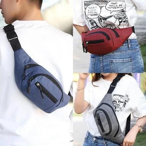 Men Women Fanny Pack Belt Waist Bag Cross Body Sling Shoulder Travel Sport Pouch - Picture 1 of 21