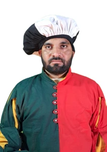 Men Renaissance Cap,Landsknecht Hat for men, Renaissance  Cotton Hat for men - Picture 1 of 9