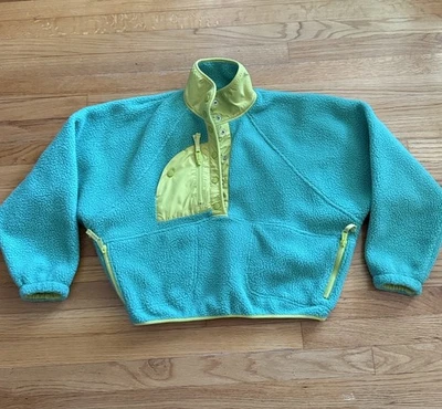 Pullover polar Free People Movement Hit The Slopes colorblock talla XS/TP verde Foto 1 de 4