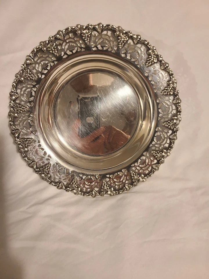 Old Vintage French Silverplate Wine Coaster Guy Degrenne - Image 1 of 4