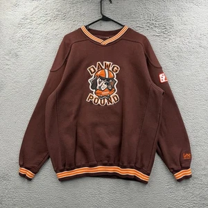 Sudadera De Colección Cleveland Browns Lee Sport Para Hombres XL Marrón Cuello en V Años 90 - Imagen 1 de 8