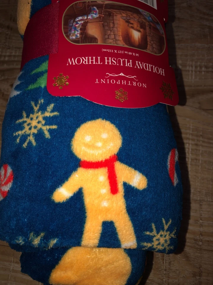 Northpoint Christmas Holiday Plush Throw Blanket 50" x 60" Choose Color New! - Image 1 of 1