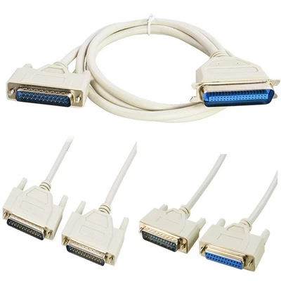 DB25 Serial Printer Extension Fully Wired 25 Pin Cable M to F M to M F to M - Image 1 of 4