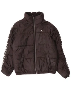 KAPPA Mens Graphic Padded Jacket UK 34 XS Black Polyester AO01 - Picture 1 of 4