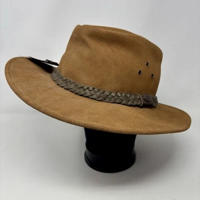 Kakadu Traders Australia Hat Men XL Brown Genuine Leather Western Cowboy UPF 50+ - Image 1 of 4