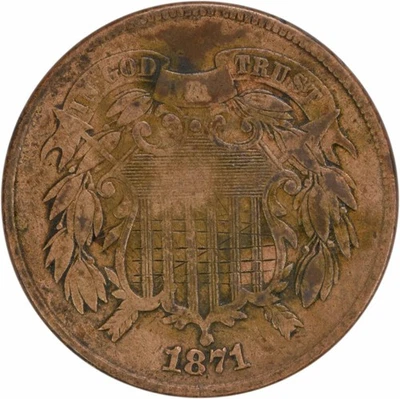 1871 Two Cent Piece VG Uncertified #301 - Image 1 of 2