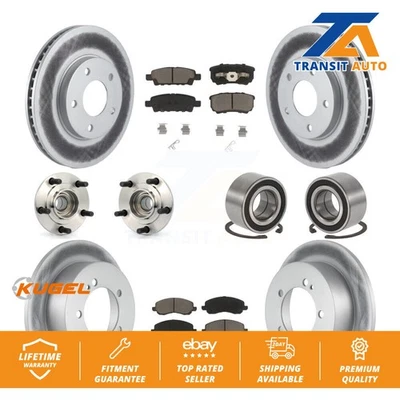 Front Rear Hub Bearing Coated Brake Rotor & Pad Kit (10Pc) For Mitsubishi Lancer - Image 1 of 4