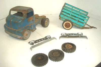 TONKA COE GRÚA CABINA MARCO ESTACA REMOLQUE PARRILLA PARACHOQUES NEUMÁTICO PIEZAS ORIGINALES PERSONALIZADO Foto 1 de 4