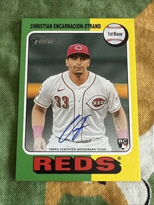 2024 Topps Heritage High Number Reverse Auto Christian Encarnacion-Strand RC SP - Picture 1 of 2