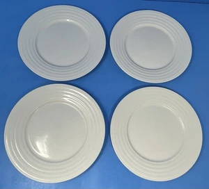 Waverly Saturn Set of 4 Salad Plates Porcelain Rings White 8" - Picture 1 of 5