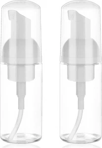 2 Pack Foam Pump Bottle Travel Small Size Mousse Soap Dispenser Clear - Picture 1 of 7